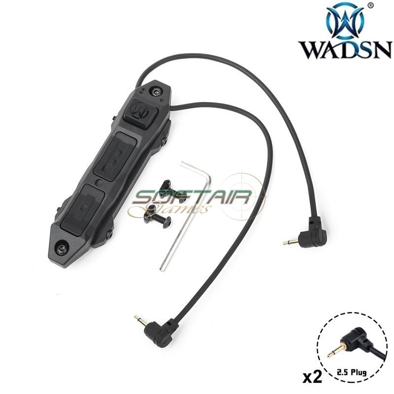 Dual Switch Remote Cable 2.5mm Plug BLACK WADSN (WD07006-BK)