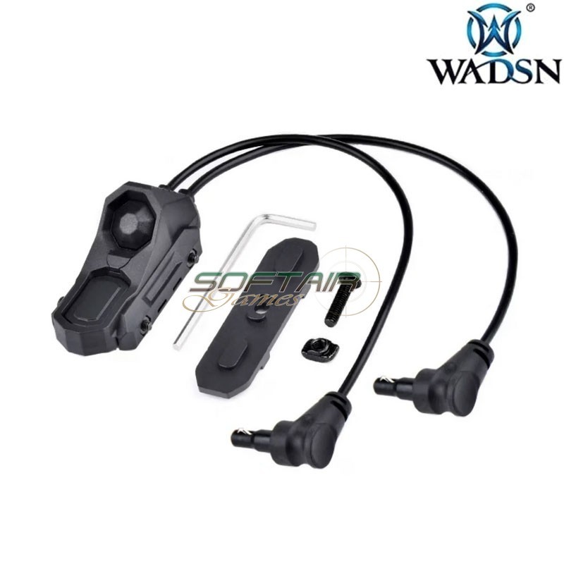 Dual Switch Remote Cable 2x Crane Plug BLACK WADSN (WD07049-BK)
