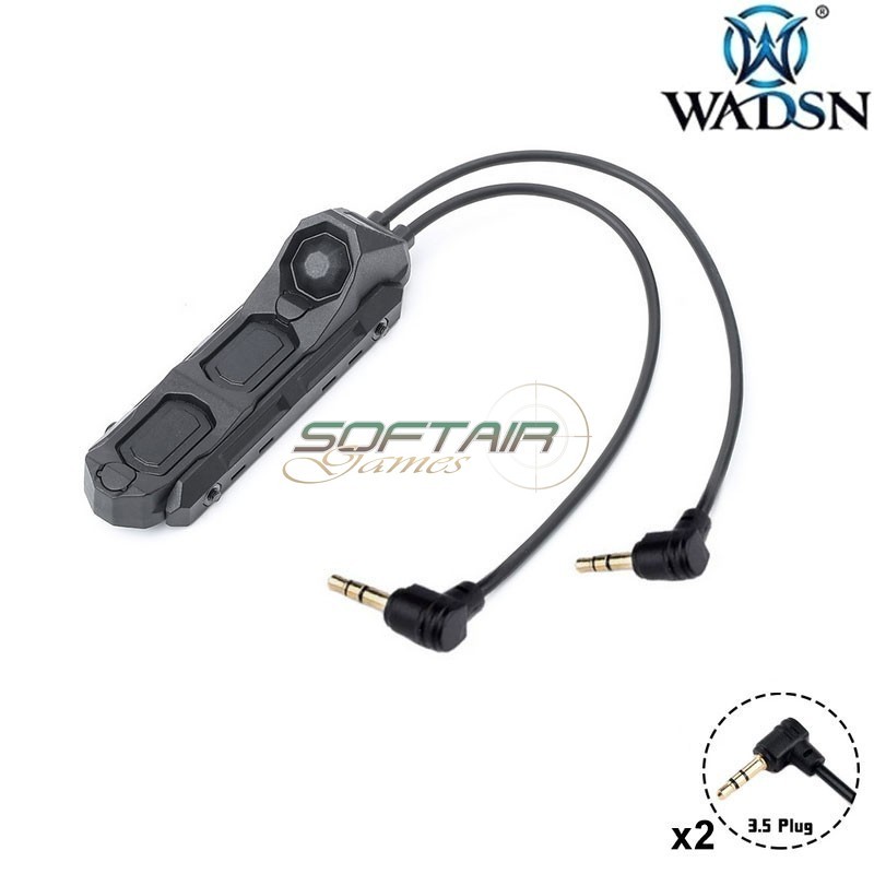 Dual Switch LL Remote Cable 3.5mm Plug BLACK WADSN (WD07089-BK)