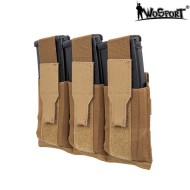 Triple Magazine Loader With Flap Wosport Coyote Brown Wosport (wo-039453)