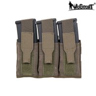 Triple Magazine Loader With Flap Wosport Ranger Green Wosport (wo-039454)