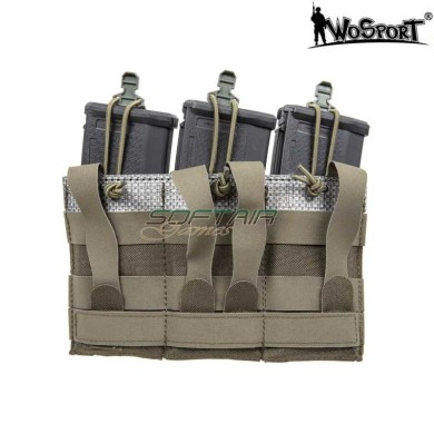 Light Pocket Triple Magazine Pouch M4/m16 Ranger Green Wosport (wo-042657)