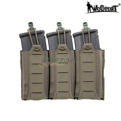 Light Pocket Triple Magazine Pouch M4/m16 Ranger Green Wosport (wo-042657)