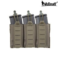 Tasca Light Tripla Porta Caricatori M4/m16 Ranger Green Wosport (wo-042657)