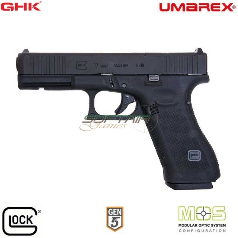 Gas Pistol Glock 17 Gen.5 MOS Black GBB GHK Umarex (UM-2.6475)