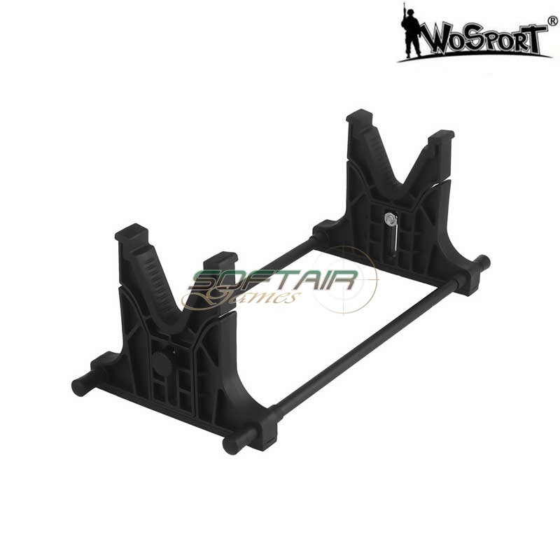 Stand fucile black regolabile multiuso wosport (wo-tg31)
