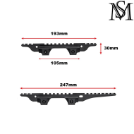 OMM PIC Mount ID Style BLACK for Picatinny Mil-Sim (MS-028-BK)