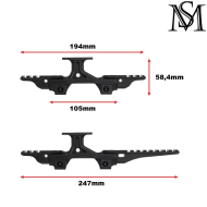 OMM Micro Mount ID Style DARK EARTH per T1/T2 Mil-Sim (MS-027-DE)