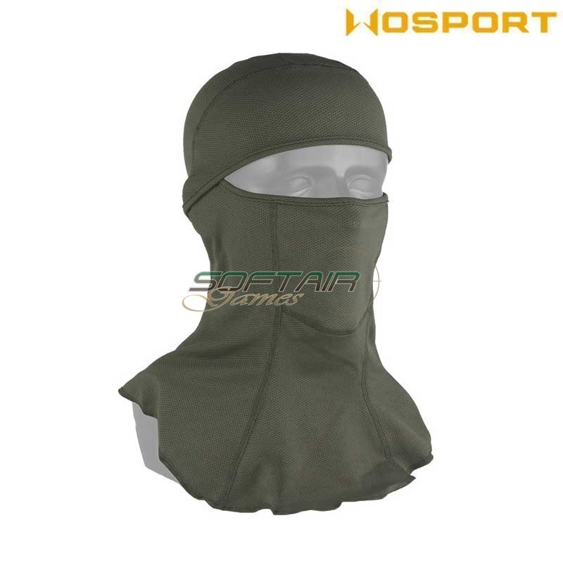 Passamontagna Tattico Traspirante Olive Drab Wosport  (Wo-Ma208v)
