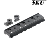 B-2U Rail Section for Zenit Rail BLACK 5KU (5KU-294-BK)