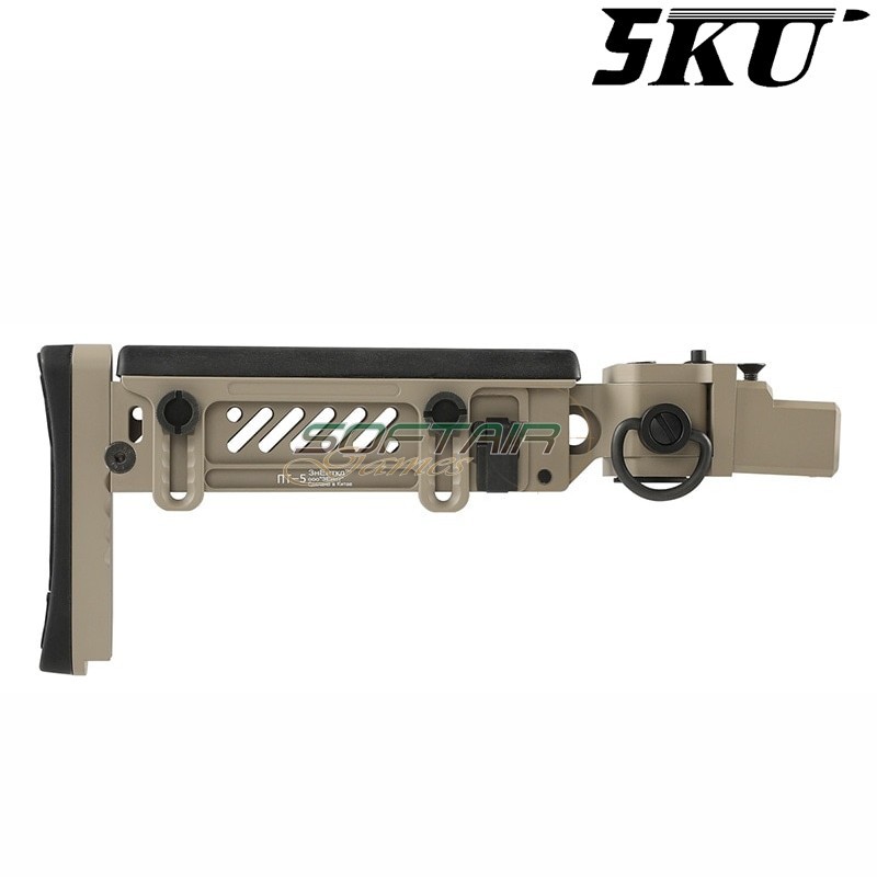 Folding Stock PT-5 for GHK AKM GBB Tan 5KU (5KU-347-T)