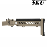 Folding Stock PT-5 for GHK AKM GBB Tan 5KU (5KU-347-T)