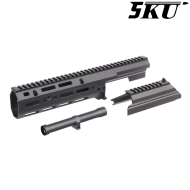 Handguard Set MK3 Monolithic BLACK per AK Cyma 5KU (5KU-368-BK)