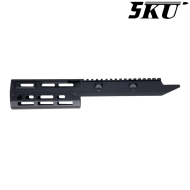 Handguard Monolithic BLACK per Marui Next Gen. MP5 5KU (5KU-393M)