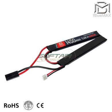 Lipo Battery Mini Tamiya Connector 7.4v X 1450mah 30c CQB Type Bluemax-power® (2057)