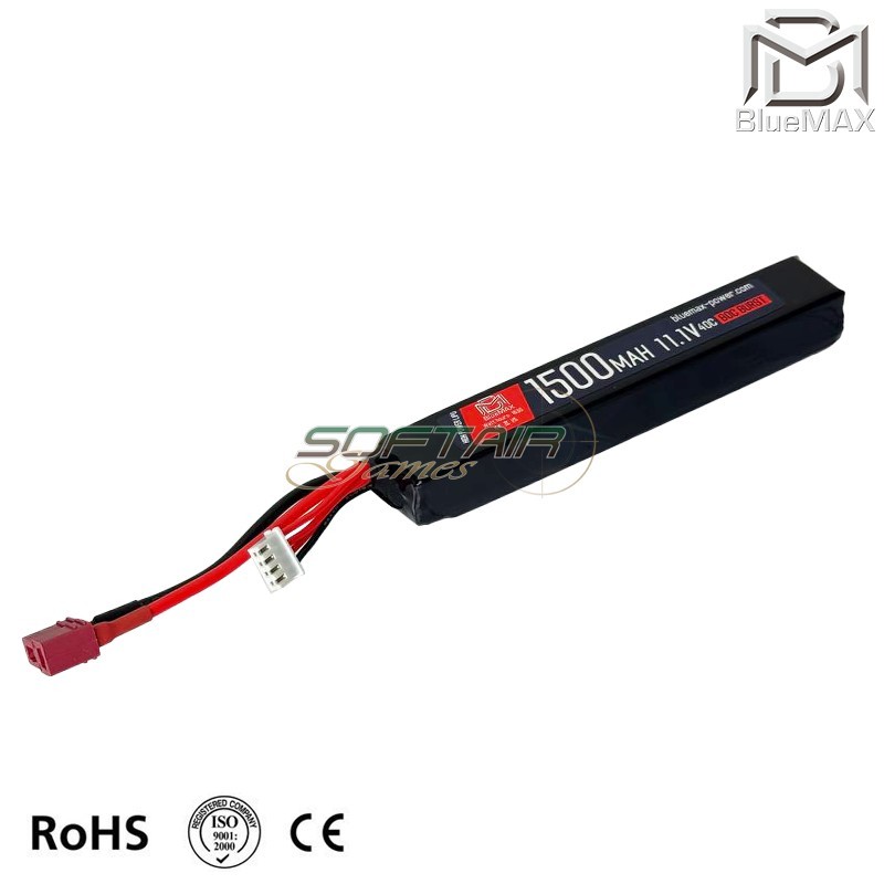 Lipo Battery Deans Connector 11.1v X 1500mah 40c/80c STICK Type Bluemax-power® (5105)
