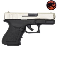 Top Firing Blank Pistol Minigap Caliber 9mm Nikel Bruni (br-1100n)