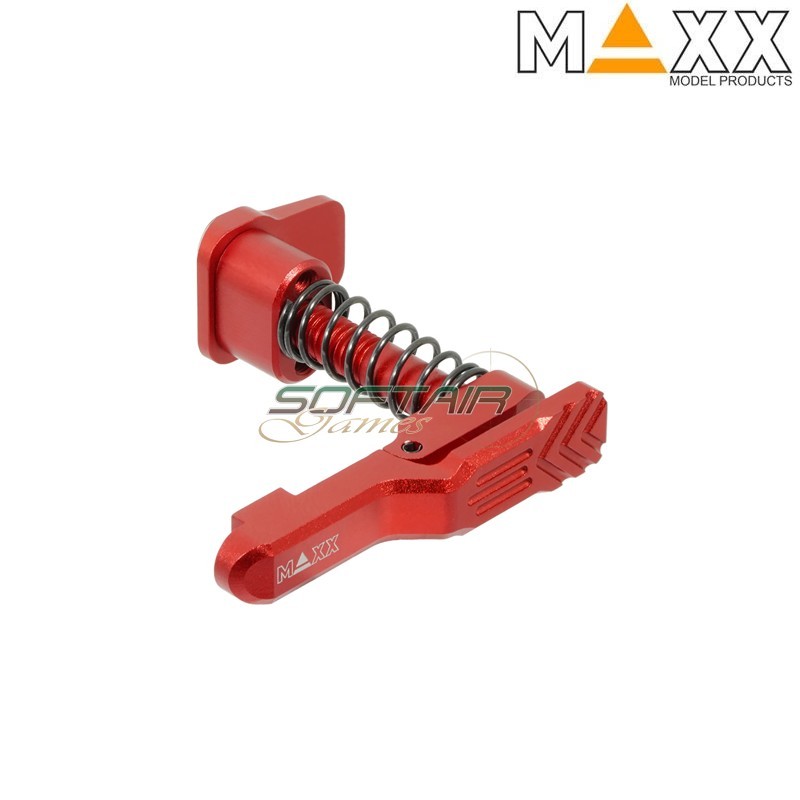 Magazine release M4 MTW Red STYLE A CNC Aluminum advanced Maxx Model (mx-mar010sar)