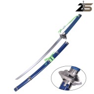 Ornamental Katana with Carbon Steel Blade Blue Exorcist Sword ZSwords (zs9010)