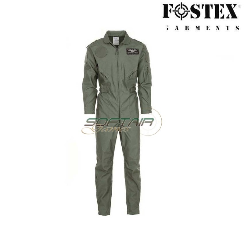 Tuta Intera Volo Pilota Aviatore Flight Suit SAGE GREEN FOSTEX (115262)