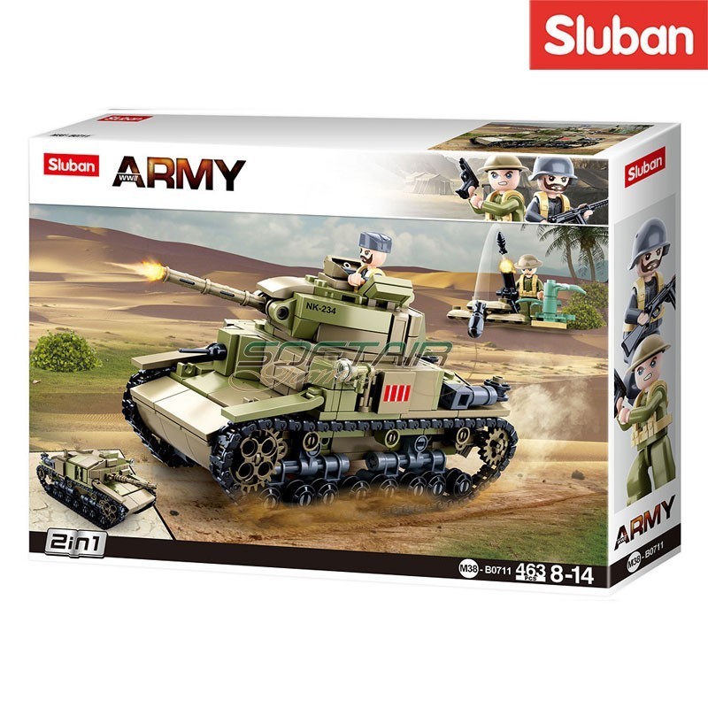 Carro Armato Italiano Medio 2in1 Sluban (M38-B0711)