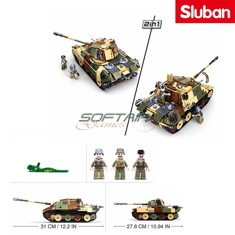 2in1 German Tank Sluban (M38-B0859)