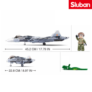 Aereo da combattimento SU-57 Fighter 2in1 Sluban (M38-B0986)