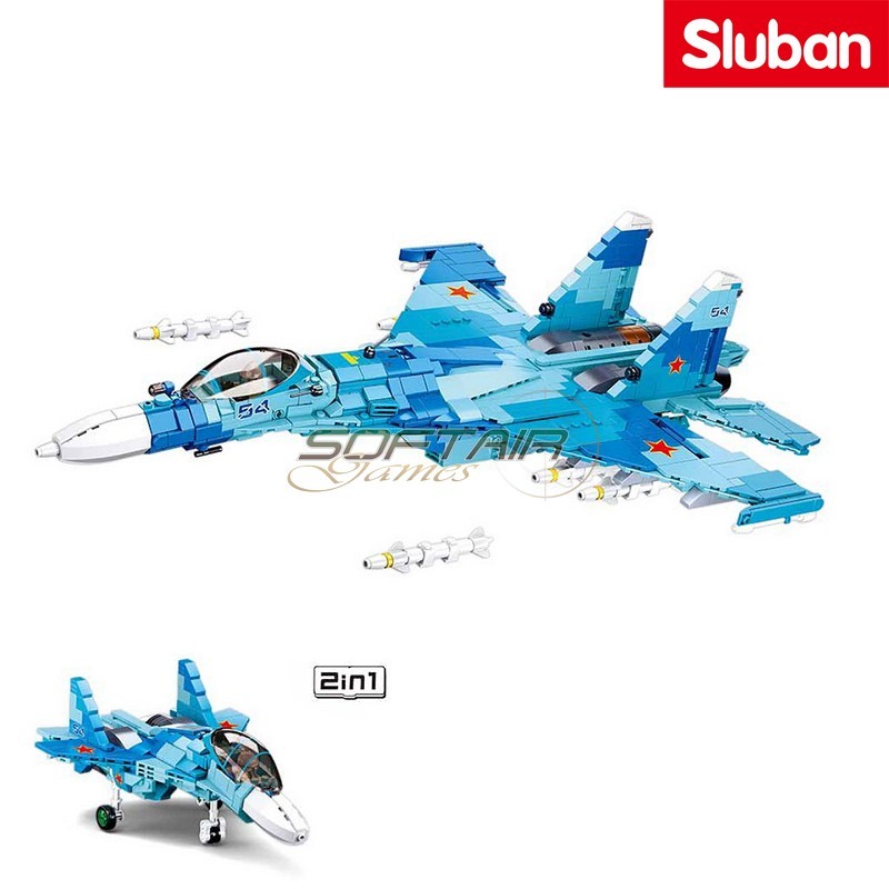 Aereo da combattimento Sukhoi SU-27 Fighter 2in1 Sluban (M38-B0985)
