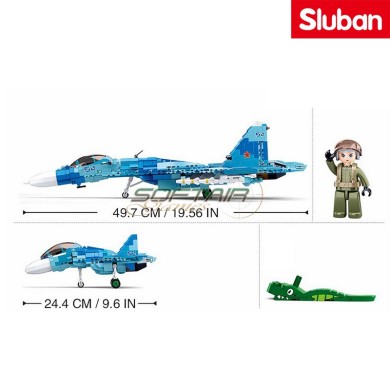 Aereo da combattimento Sukhoi SU-27 Fighter 2in1 Sluban (M38-B0985)