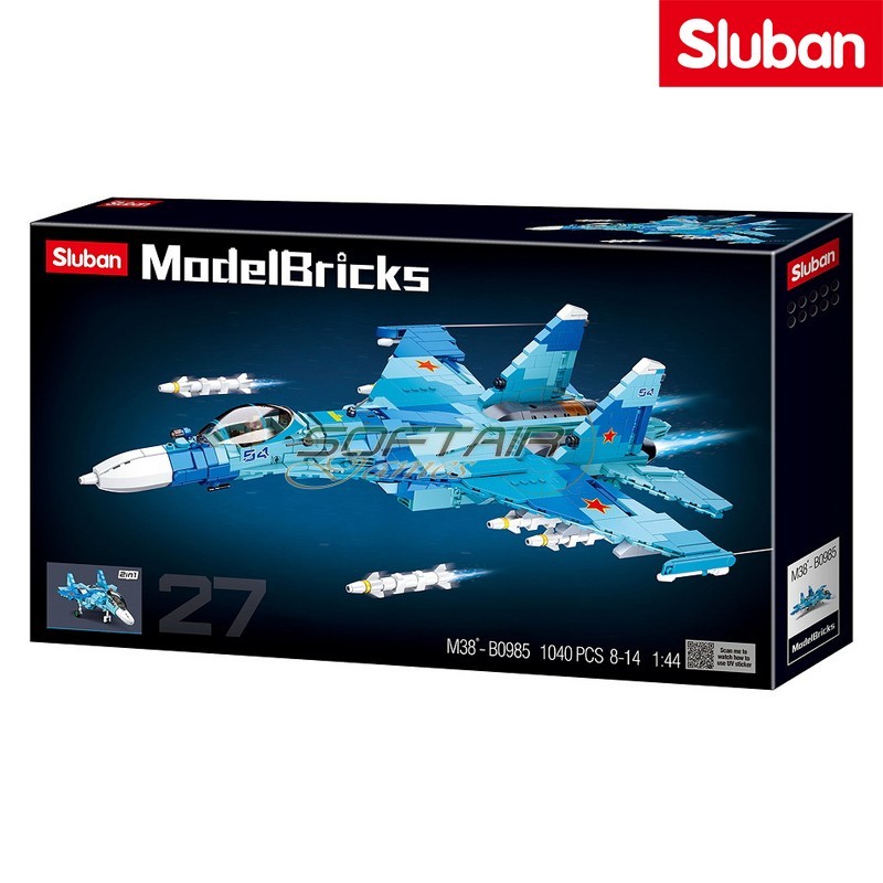 Sukhoi SU-27 Jet Fighter 2in1 Sluban (M38-B0985)