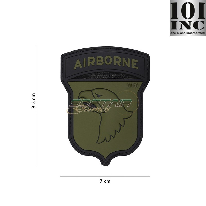 Patch 3D PVC 101st Airborne Green 101 Inc (inc-17024)