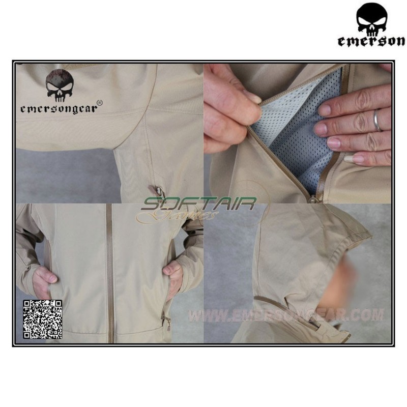 Light Tactical Soft Shell Jacket Dark Earth Emerson (em6873de) Light Tactical Soft Shell Jacket Dark Earth Emerson (em6873de)