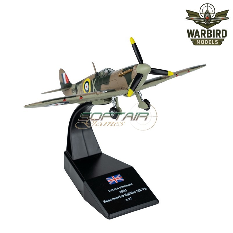 Modellino Supermarine Spitfire MK VB D-Day Scala 1:72 Pressofuso WARBIRD Models (412700)