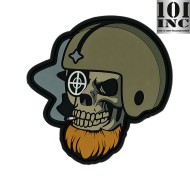 Patch 3d pvc Bearded skull pilot 101 inc (inc-19044)