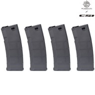 Set 4 Mid-Cap Magazines 220 Rounds for M4 POSEIDON x CSI Black (PAEG-MGM4220 BK)