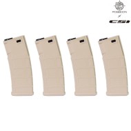 Set 4 Caricatori Mid-Cap 220 Colpi per M4 POSEIDON x CSI TAN (PAEG-MGM4220 TAN)