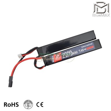 Lipo Battery Mini TAMIYA Connector 7.4v X 2900mah 40c/80c CQB Type Bluemax-power® (BMP-7.4X2900-CQB)