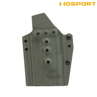 Holster Quick Pull OLIVE DRAB U.S. KYDEX for Glock C/TLR-1 flashlight WoSport (wo-gb01v)