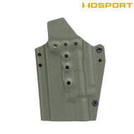 Fondina Quick Pull OLIVE DRAB U.S. KYDEX per Glock C/X400 Torcia WoSport (wo-gb02v)