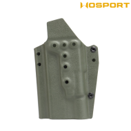 Fondina Quick Pull OLIVE DRAB U.S. KYDEX per Glock C/X300 torcia WoSport (wo-gb03v)