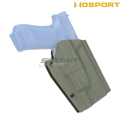Holster Quick Pull BLACK U.S. KYDEX for Glock W/X300 flashlight WoSport (wo-gb03v)