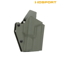 Fondina Quick Pull OLIVE DRAB U.S. KYDEX per Glock C/XC1 torcia WoSport (wo-gb06v)