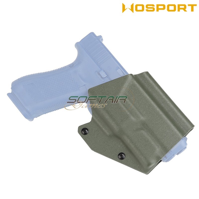Holster quick pull OLIVE DRAB U.S. KYDEX for Glock W/XC1 flashlight WoSport (wo-gb06v)
