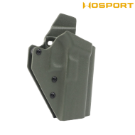 Fondina Quick Pull OLIVE DRAB U.S. KYDEX per Glock e torcia G-01 WoSport (wo-gb07v)