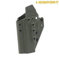 Holster quick pull OLIVE DRAB U.S. KYDEX for Glock G-01 flashlight WoSport (wo-gb07v)