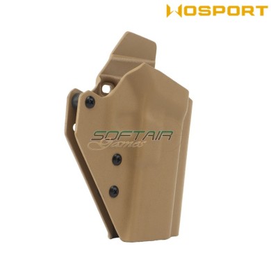 Holster quick pull TAN U.S. KYDEX for Glock G-01 flashlight WoSport (wo-gb07t)