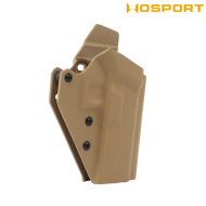 Holster quick pull TAN U.S. KYDEX for Glock G-01 flashlight WoSport (wo-gb07t)