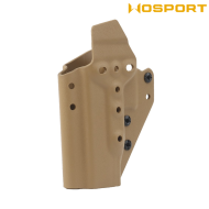 Holster quick pull TAN U.S. KYDEX for Glock G-01 flashlight WoSport (wo-gb07t)