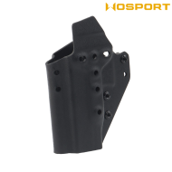 Holster quick pull BLACK U.S. KYDEX for Glock G-01 flashlight WoSport (wo-gb07b)