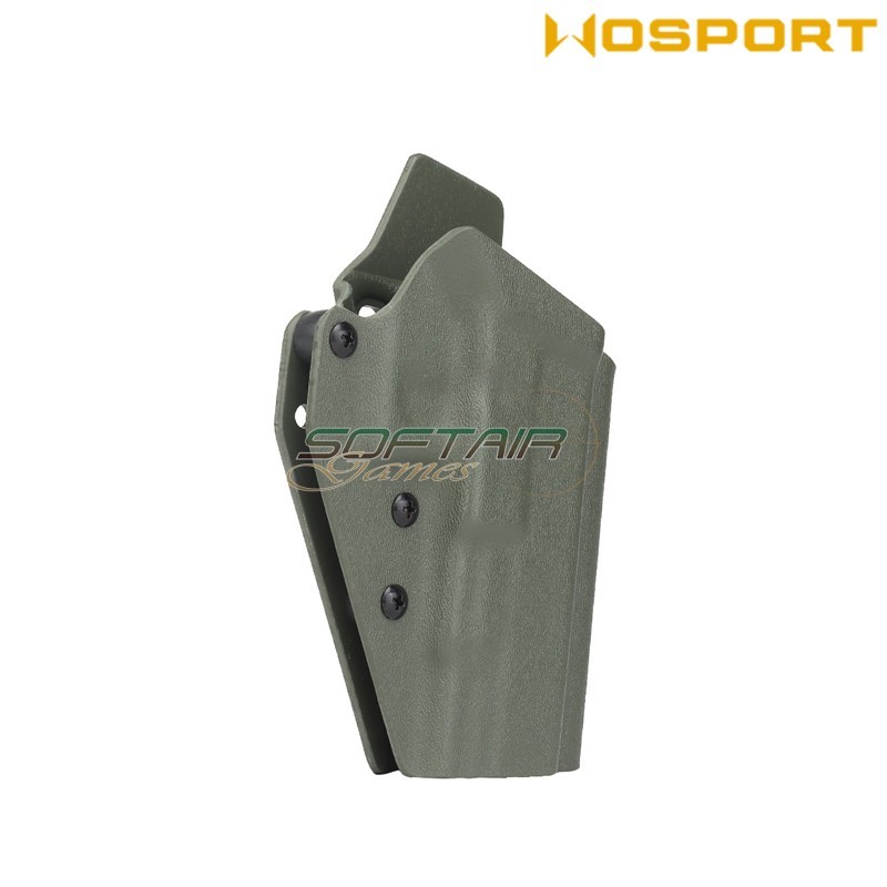 Fondina Quick Pull OLIVE DRAB U.S. KYDEX per Glock 43 WoSport (wo-gb08v)